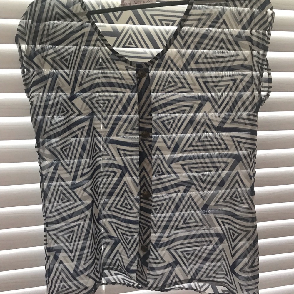 Love notes sheer blouse